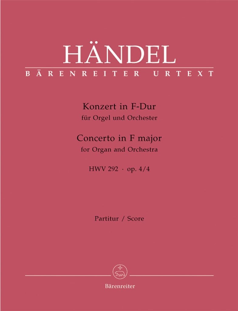 Organ Concerto Op4-4 Full Score